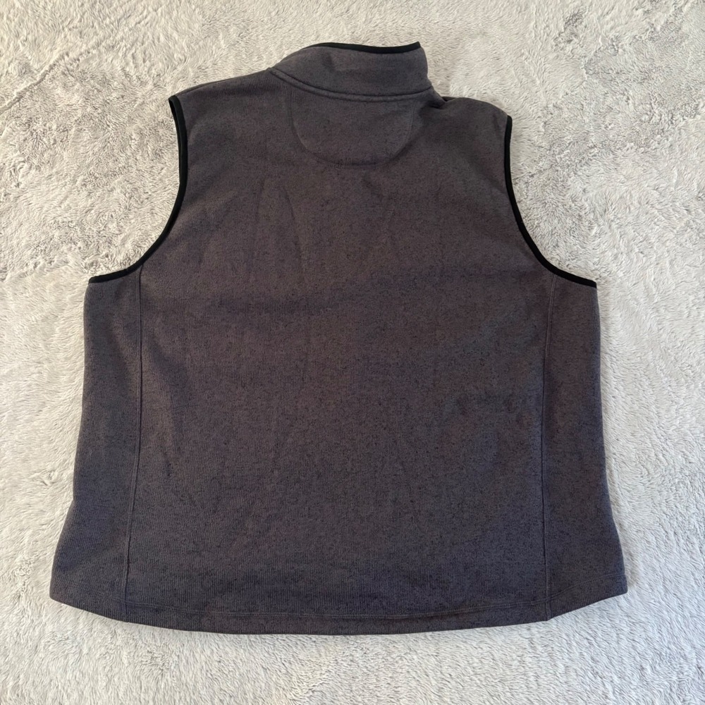 LL Bean Men XXL Sweater Fleece Vest Charcoal Gray Full Zip Outdoors Hikinh - Picture 4 of 4